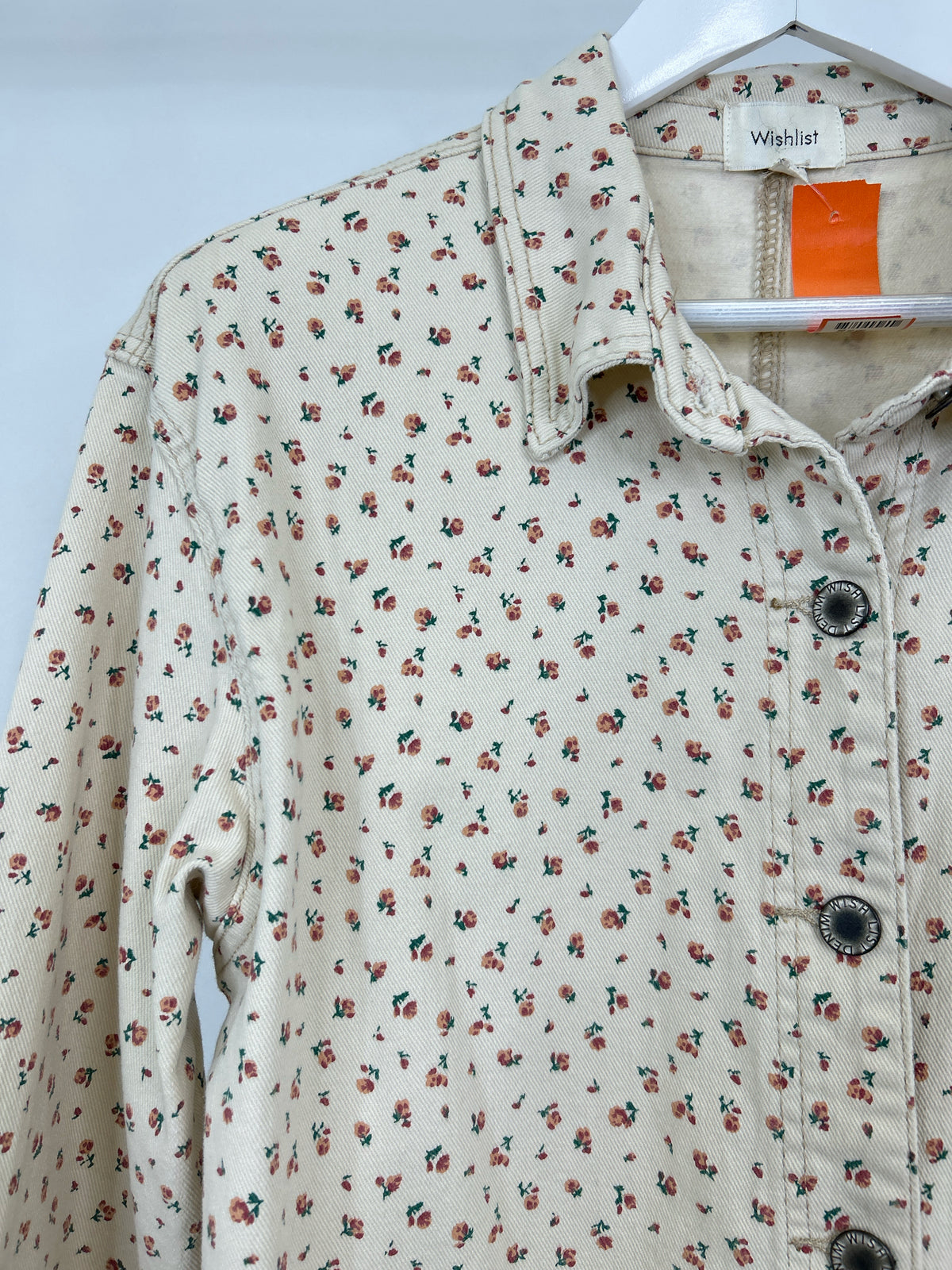 WISHLIST Size S Cream floral print Women Jacket
