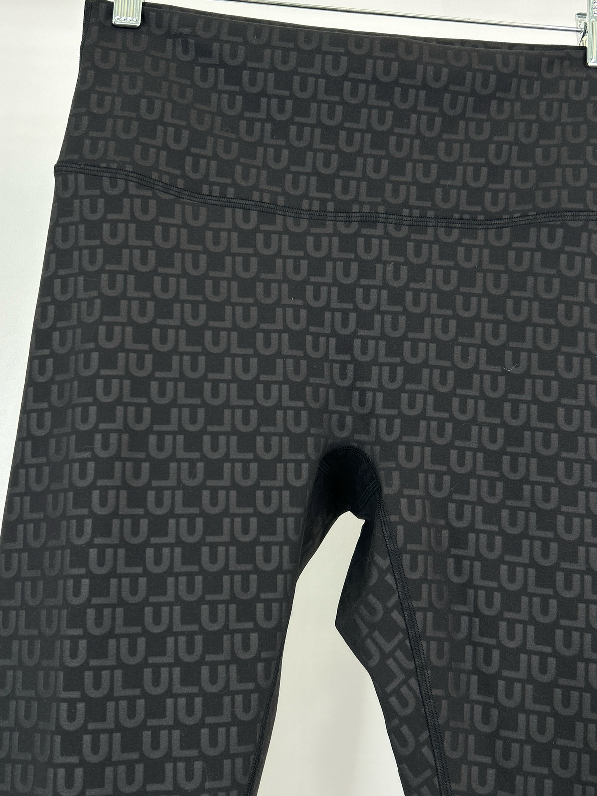 LULULEMON NWT Size 10 Black Print Women Workout Leggings