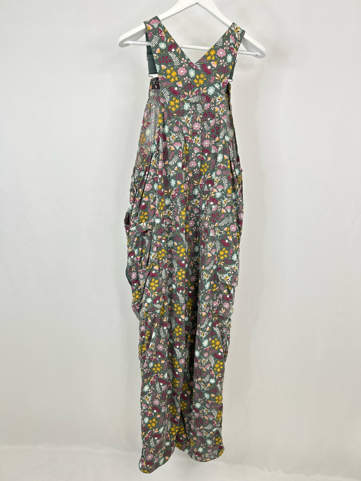 DULUTH TRADING COMPANY Size L Green Floral Women Overall