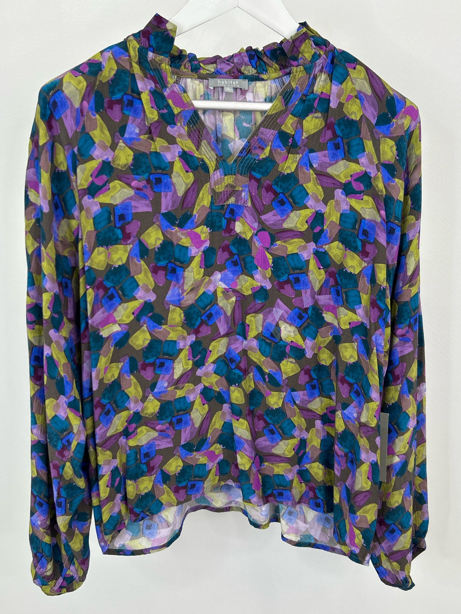 HABITAT Size S Purple Print Women Blouse