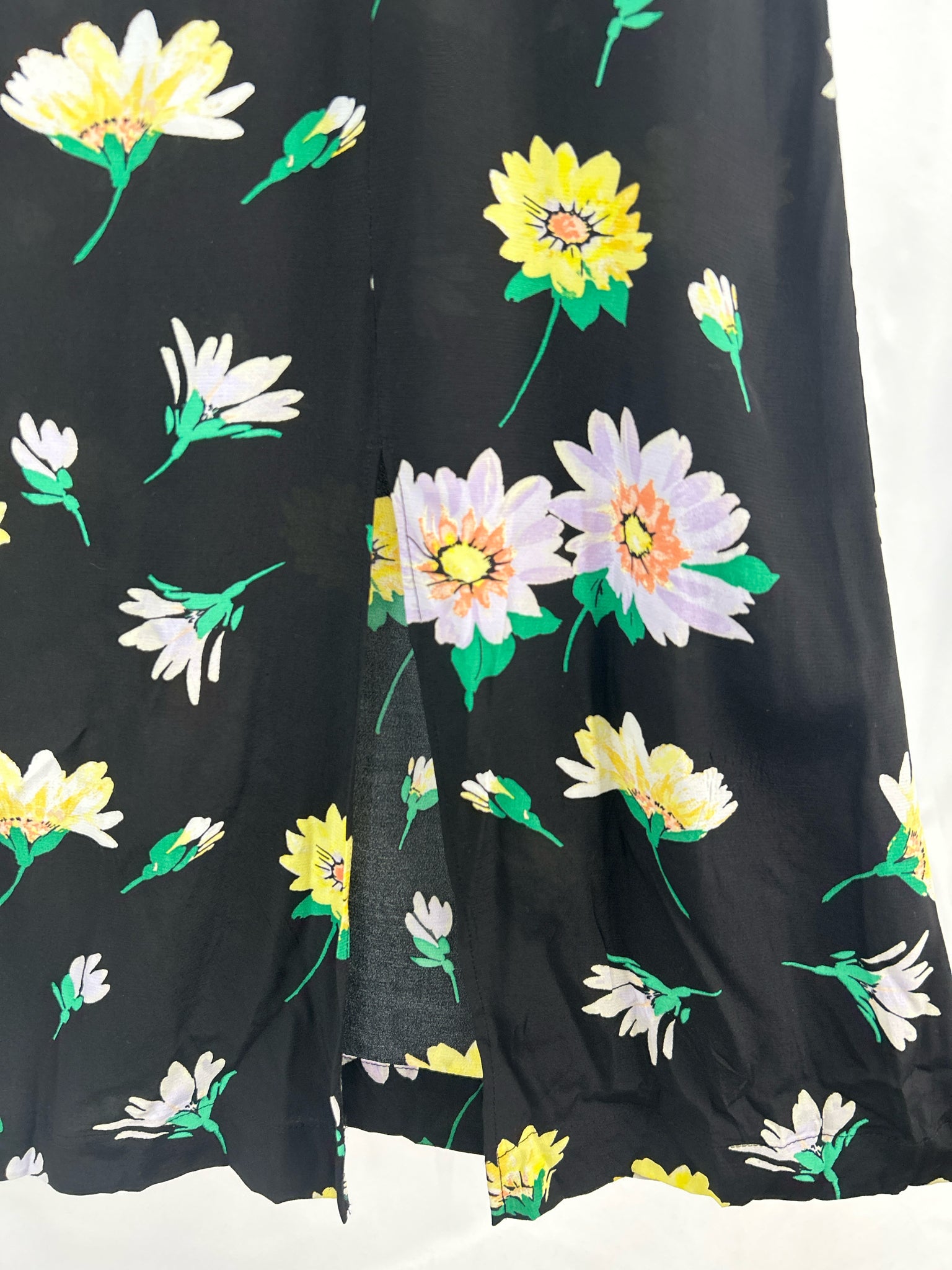 LOFT Size 14 Black Floral Women Dress