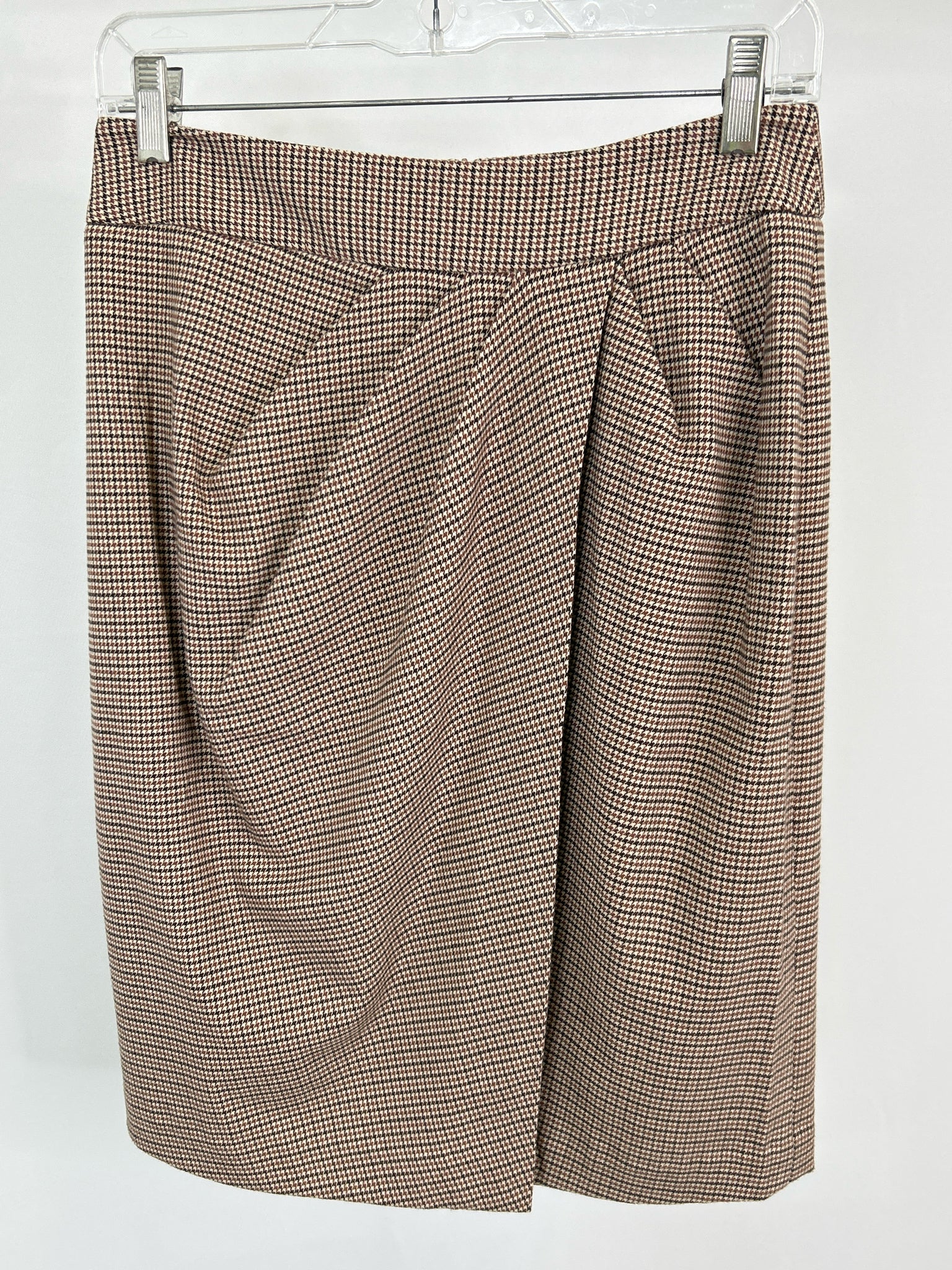 J. McLaughlin Size 4 Brown Plaid Women Skirt