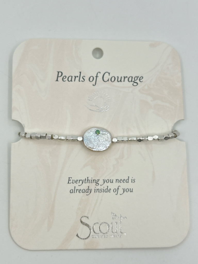 SCOUT CURATED WEARS Pearl Affirmation Women Size One Size Silver Bracelet