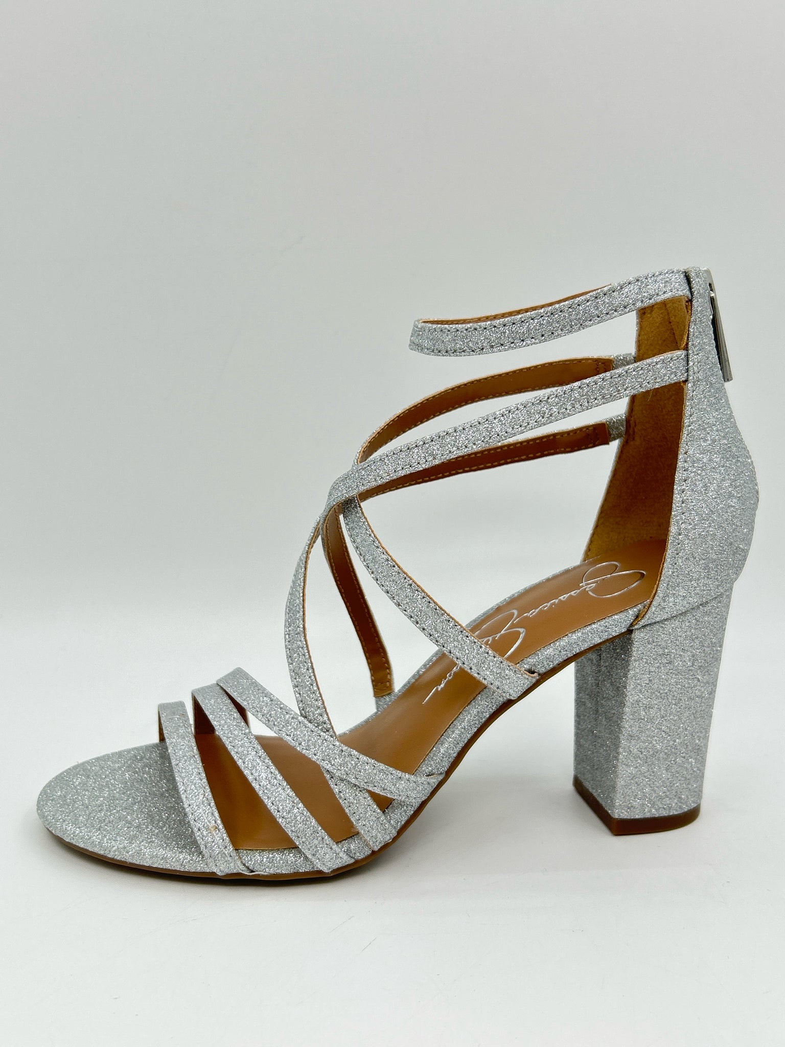 JESSICA SIMPSON Size 6M METALLIC SILVER Women Pumps
