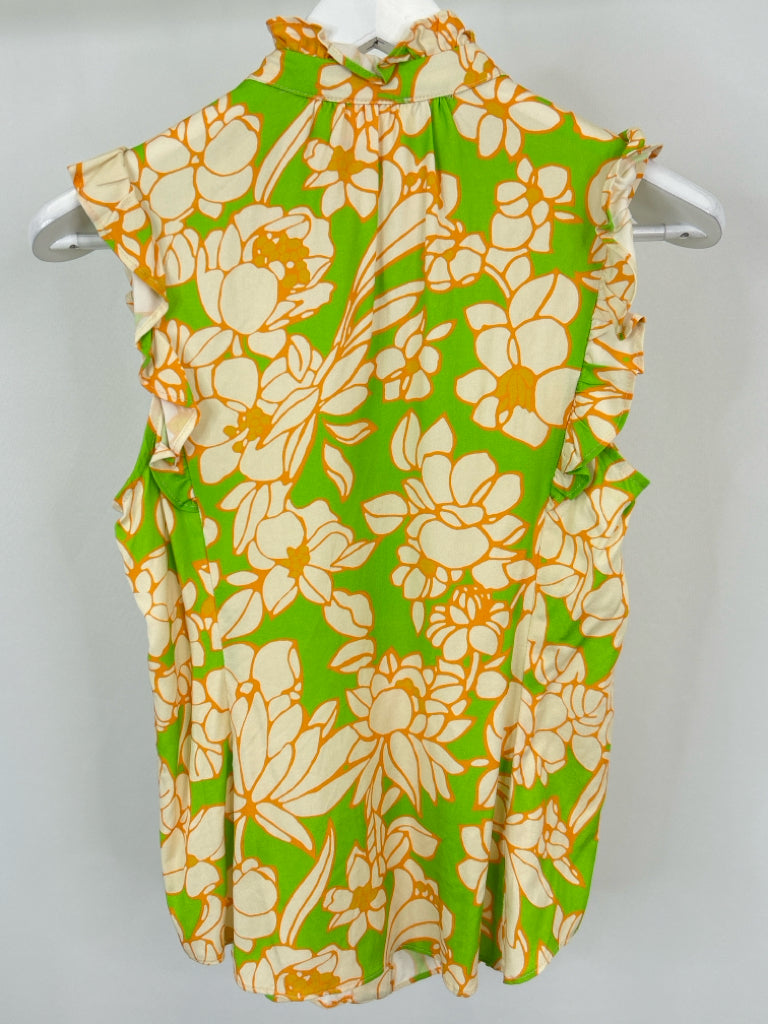 Flora Bea NYC Size S Green and orange Women's Top NWT