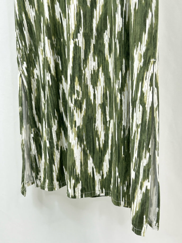 CHICO'S Size 0 Women Size 4/6 Green Print Dress