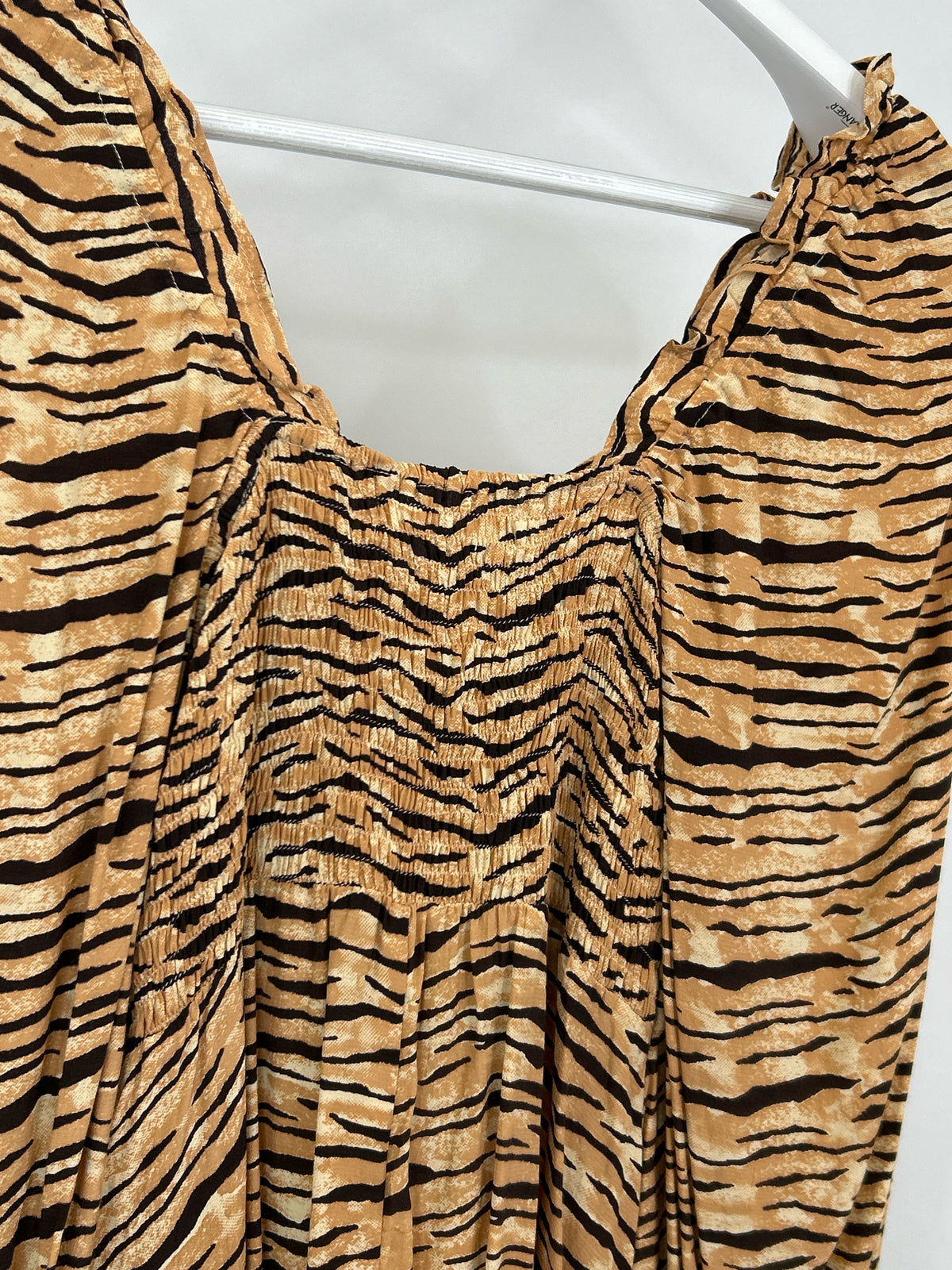 FAITHFULL THE BRAND Size 4 BEIGE AND BROWN Women Dress