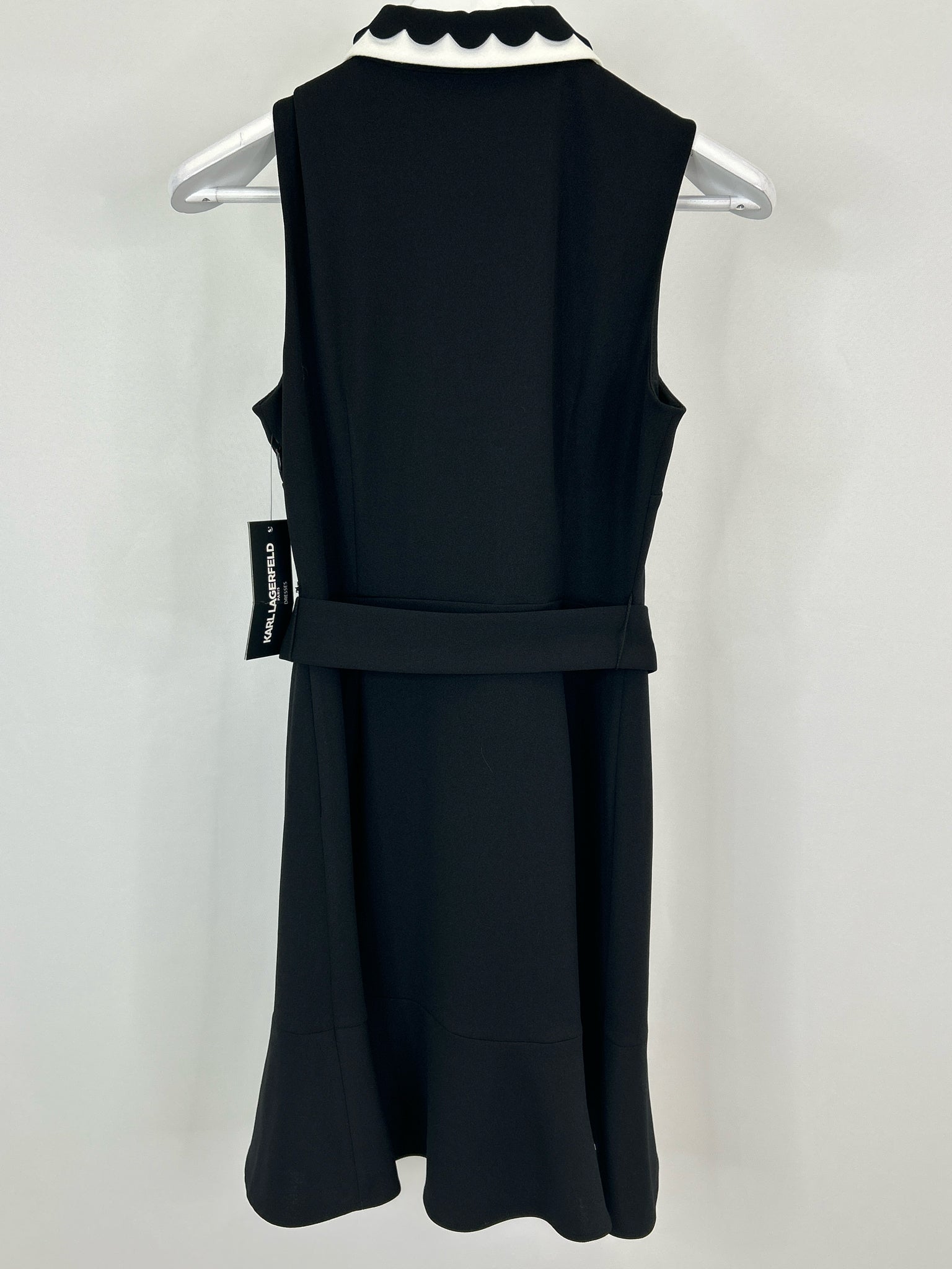 KARL LAGERFELD Size 6 Black and White Women Dress
