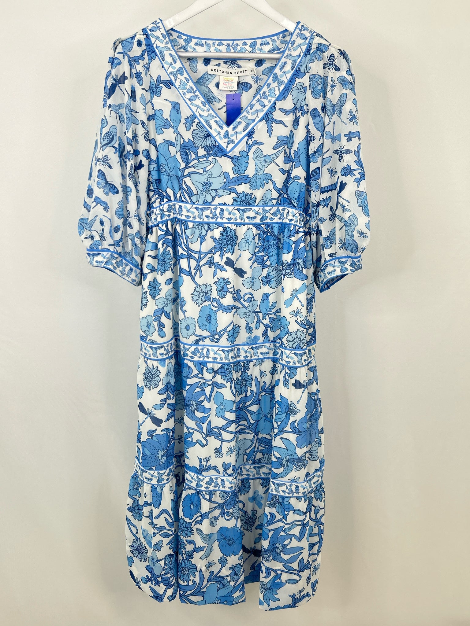 GRETCHEN SCOTT Size M BLUE & WHITE Women Dress