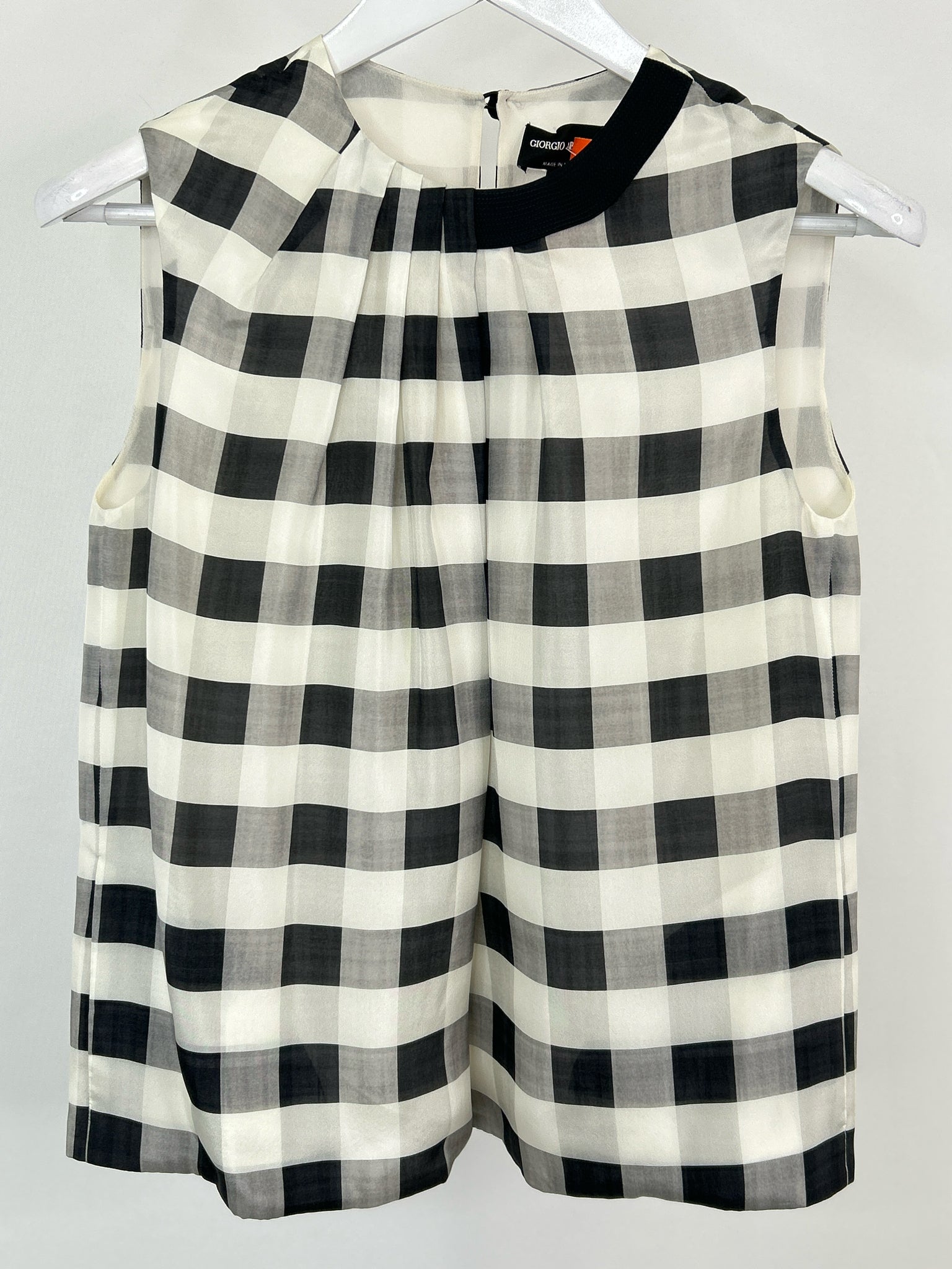 GIORGIO ARMANI Size 38/6 Black & White Women Top