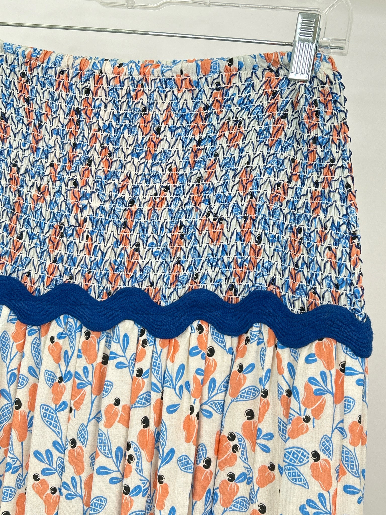 FARM RIO Size S WHITE AND BLUE Women Skirt