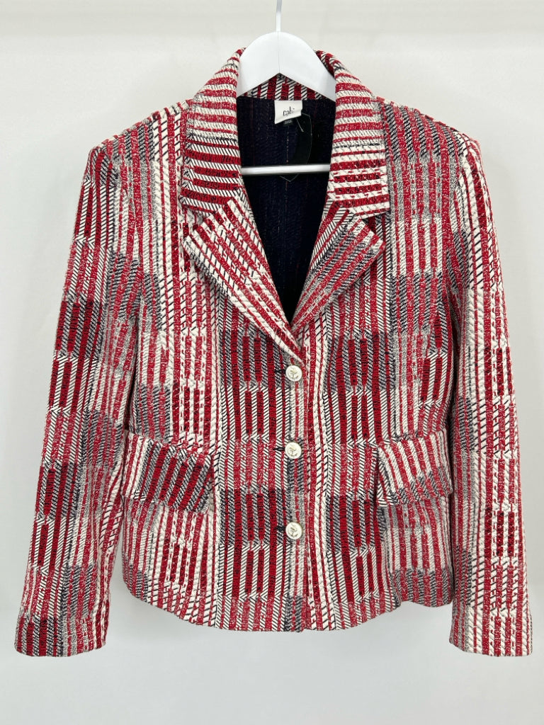 CABI Women Size L red and white Blazer