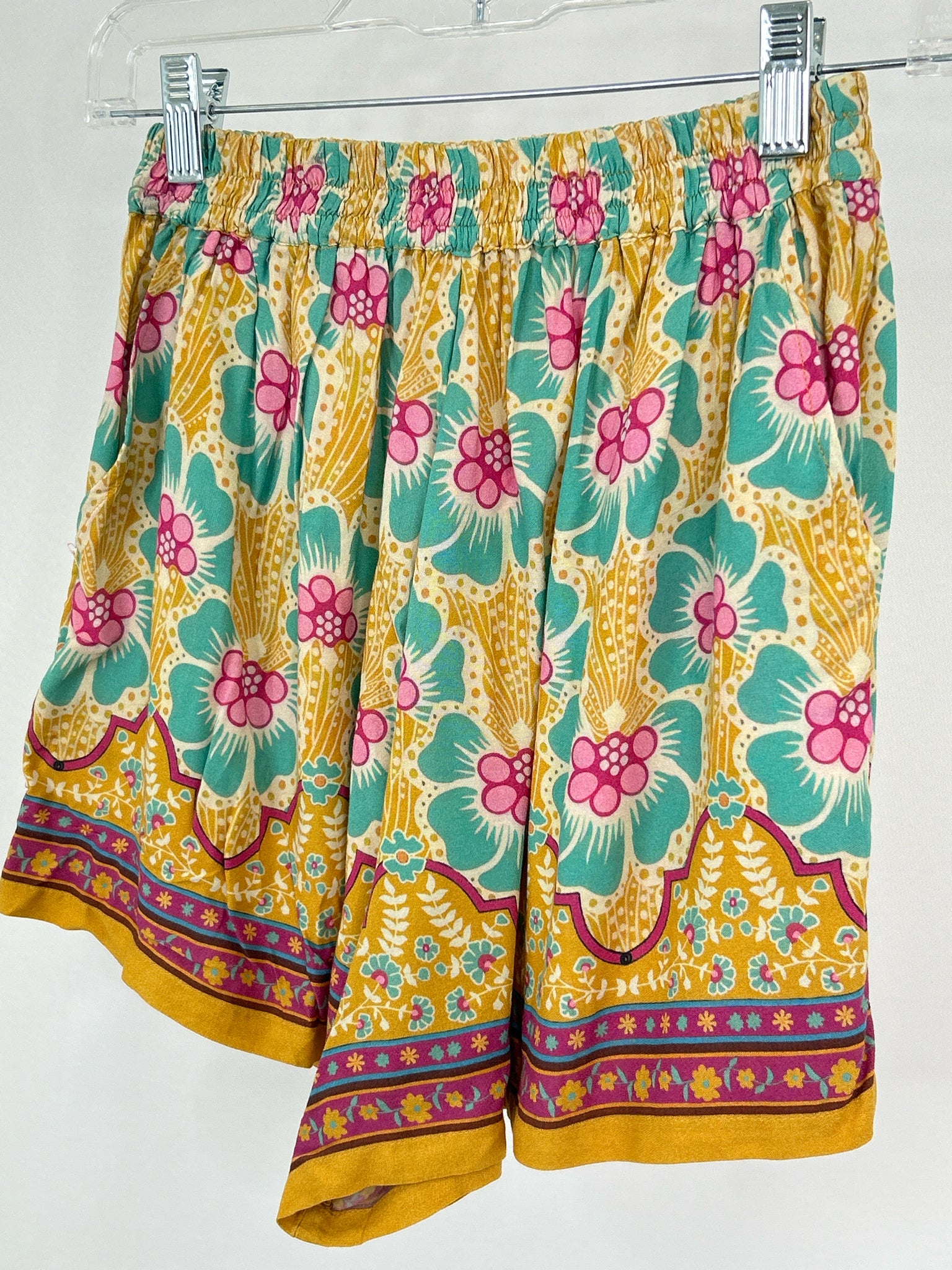 NATURAL LIFE NWT Size S Yellow & Turquoise Women 2-Piece w/shorts