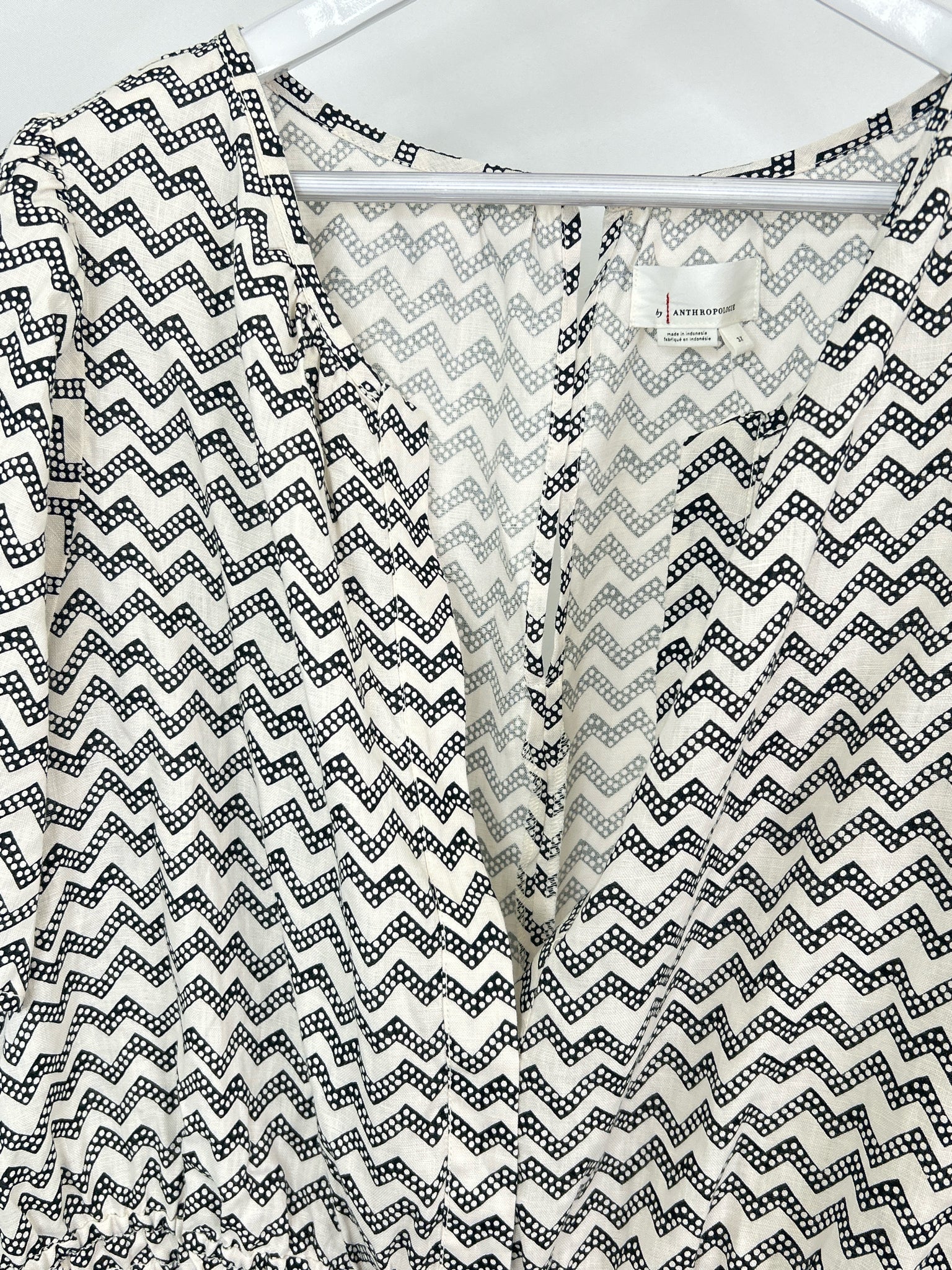 ANTHROPOLOGIE Size 3X White and black Women Romper