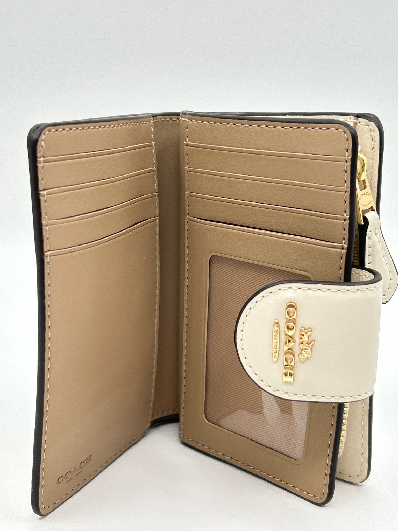 COACH Beige Print Women Wallet