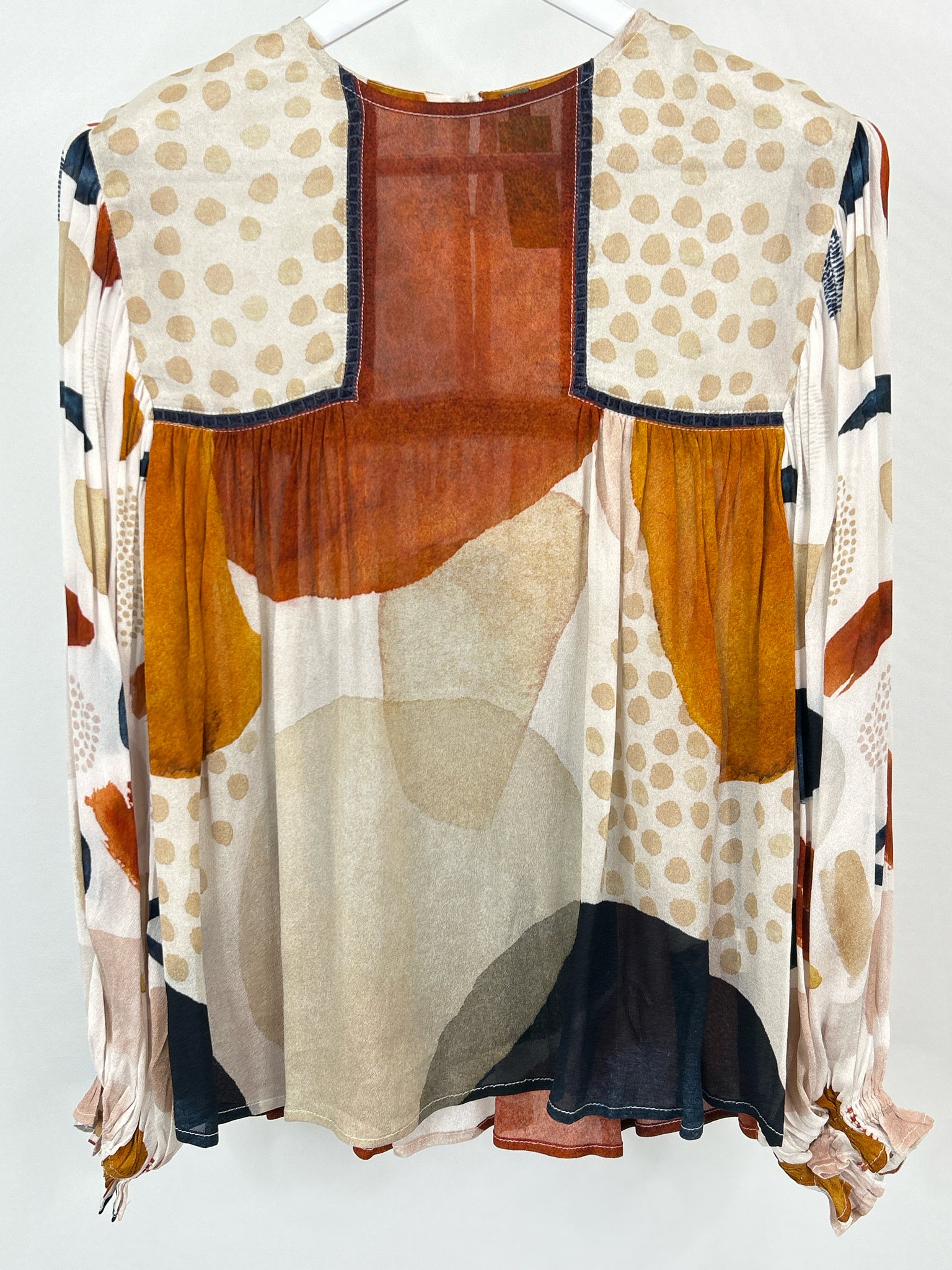 BL^NK LONDON Size XS CREAM AND ORANGE Women Top