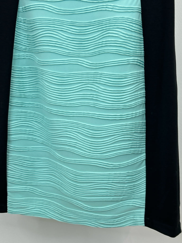 CALVIN KLEIN Size 14 Teal Dress