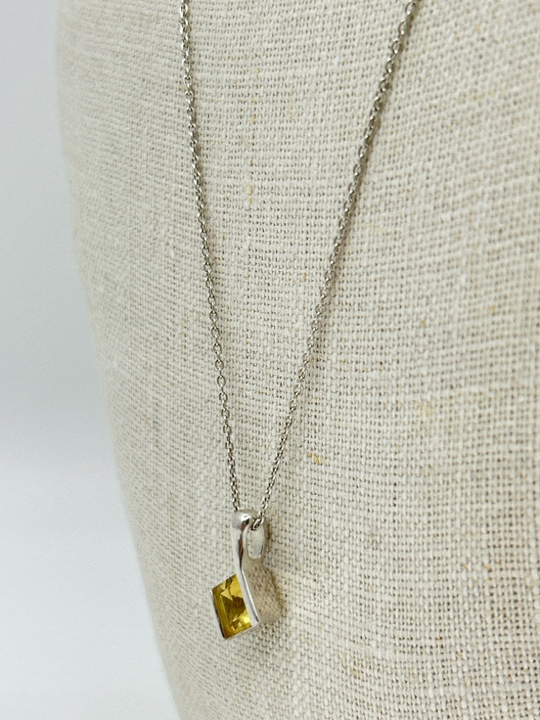 METALSMITHS Silver and Yellow Women's Necklace