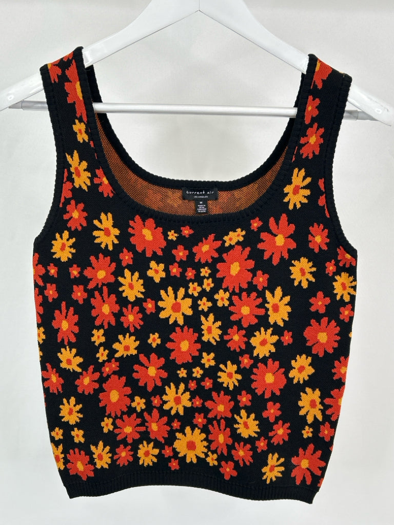 CURRENT AIR Women Size M Black Print Tank Top NWT