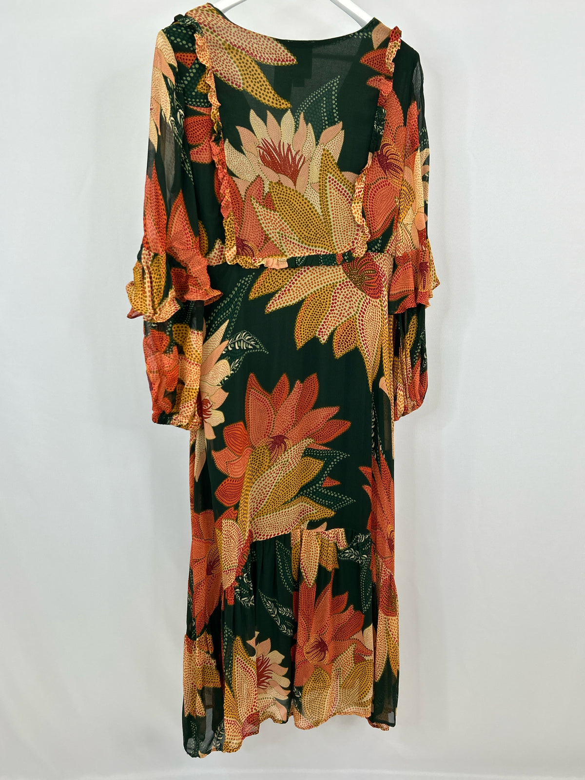 FARM RIO Size L Green and orange Women Dress