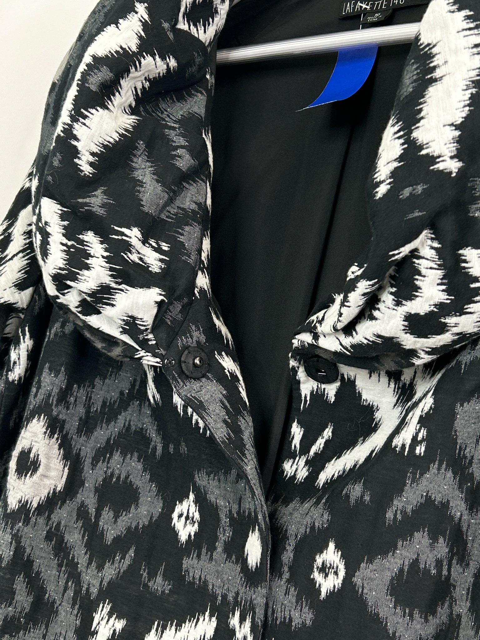LAFAYETTE 148 Size 10 Black Print Women Jacket