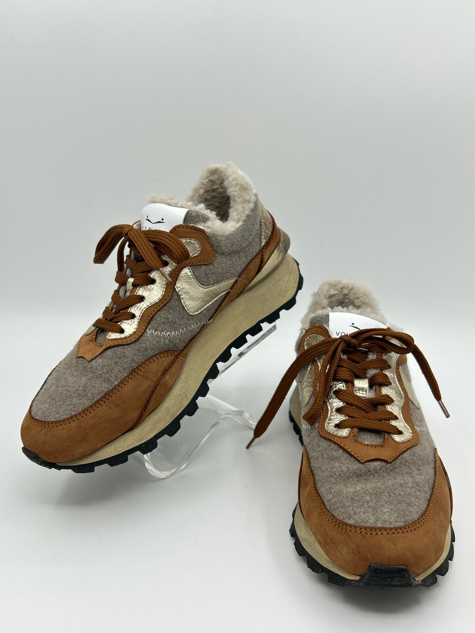 VIOLE BLANCHE Size 39/9 Brown Women Sneakers