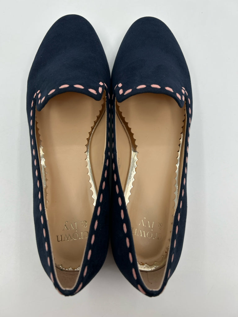 CROWN & IVY Size 10M Navy Colette Flats NWOB