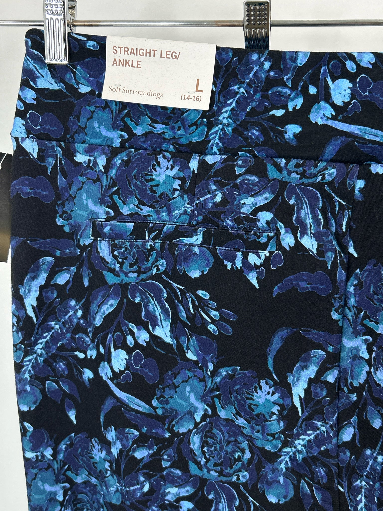 SOFT SURROUNDINGS Size 14/16 Navy Print Women Pants