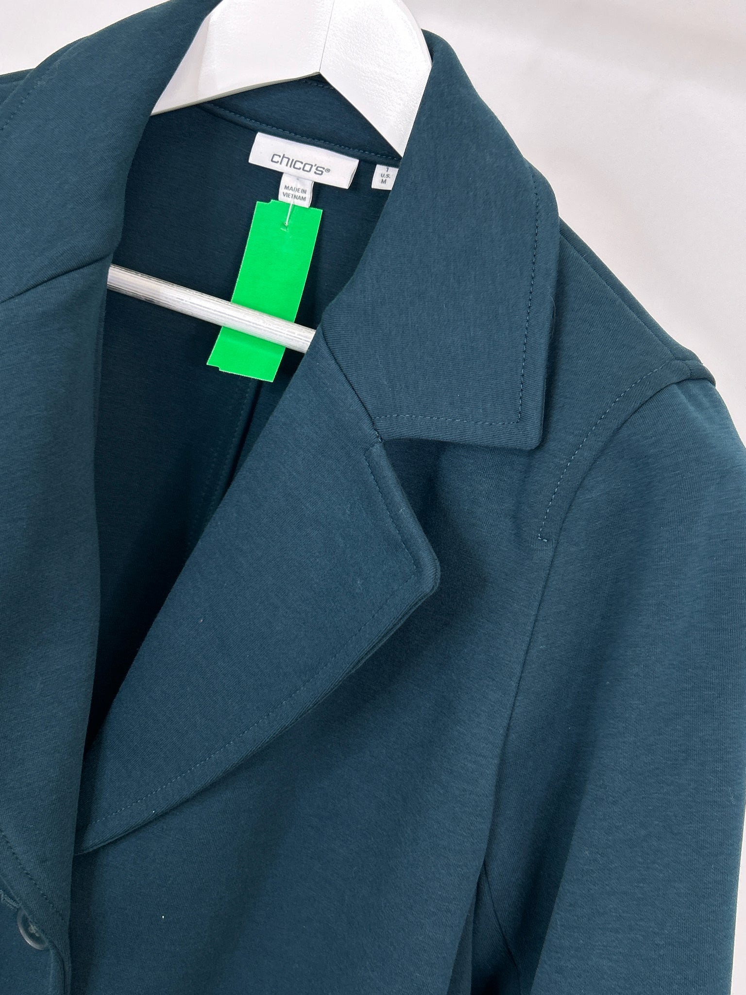 CHICO'S Size M Hunter Green Women Blazer