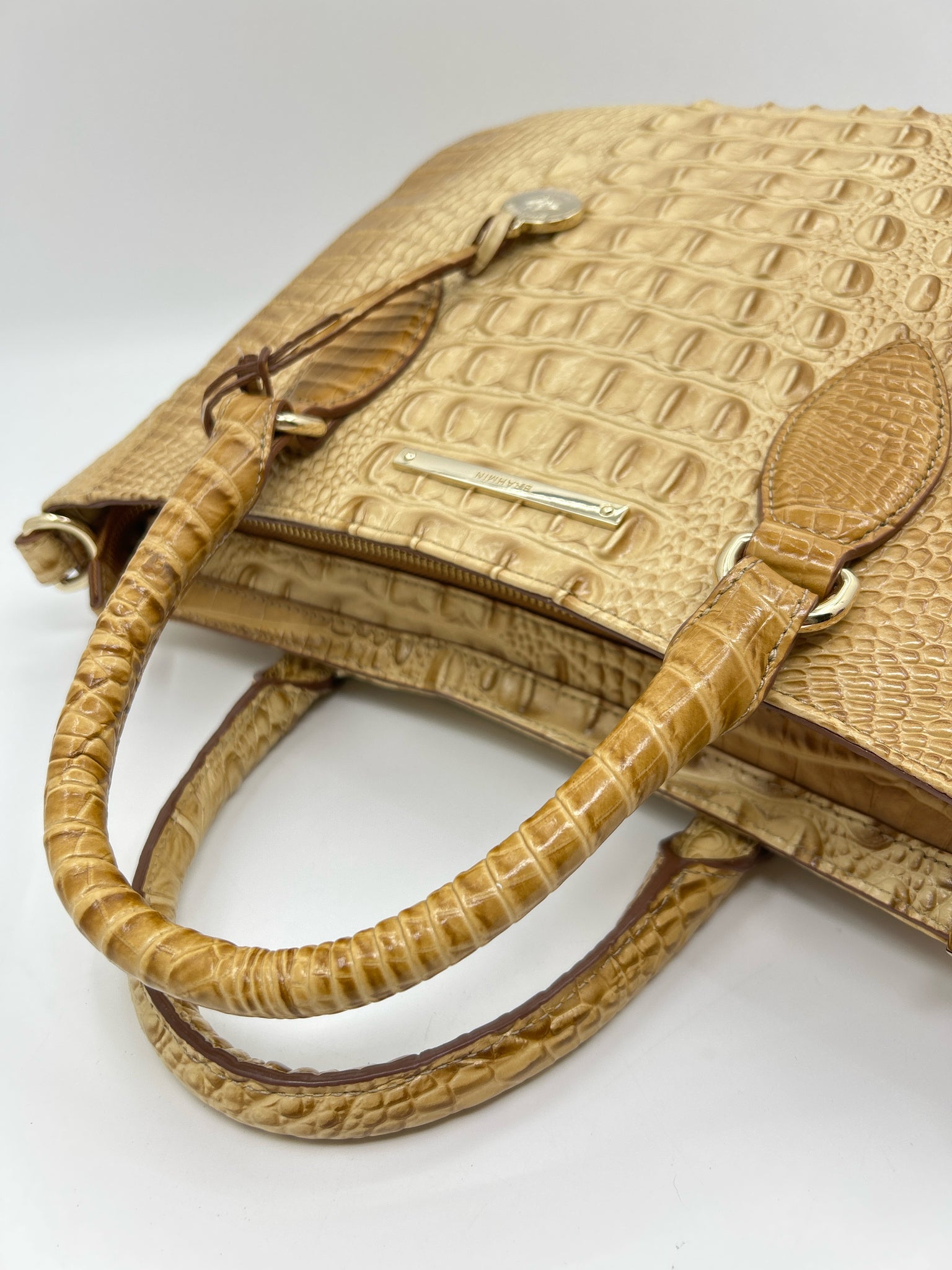 BRAHMIN Beige and Tan Women Purse