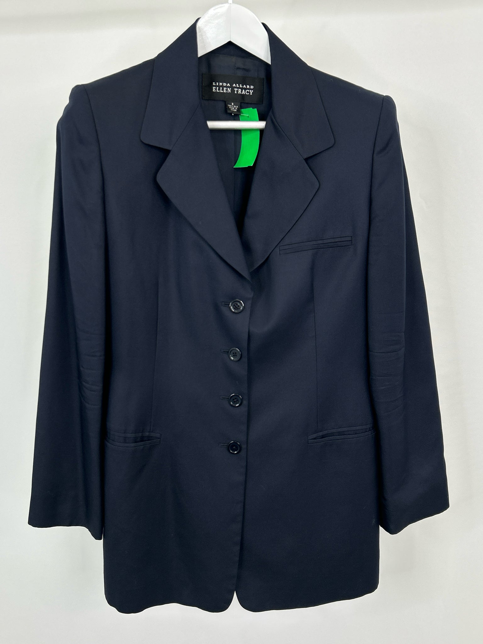 LINDA ALLARD ELLEN TRACY Size 8 Navy Women Jacket