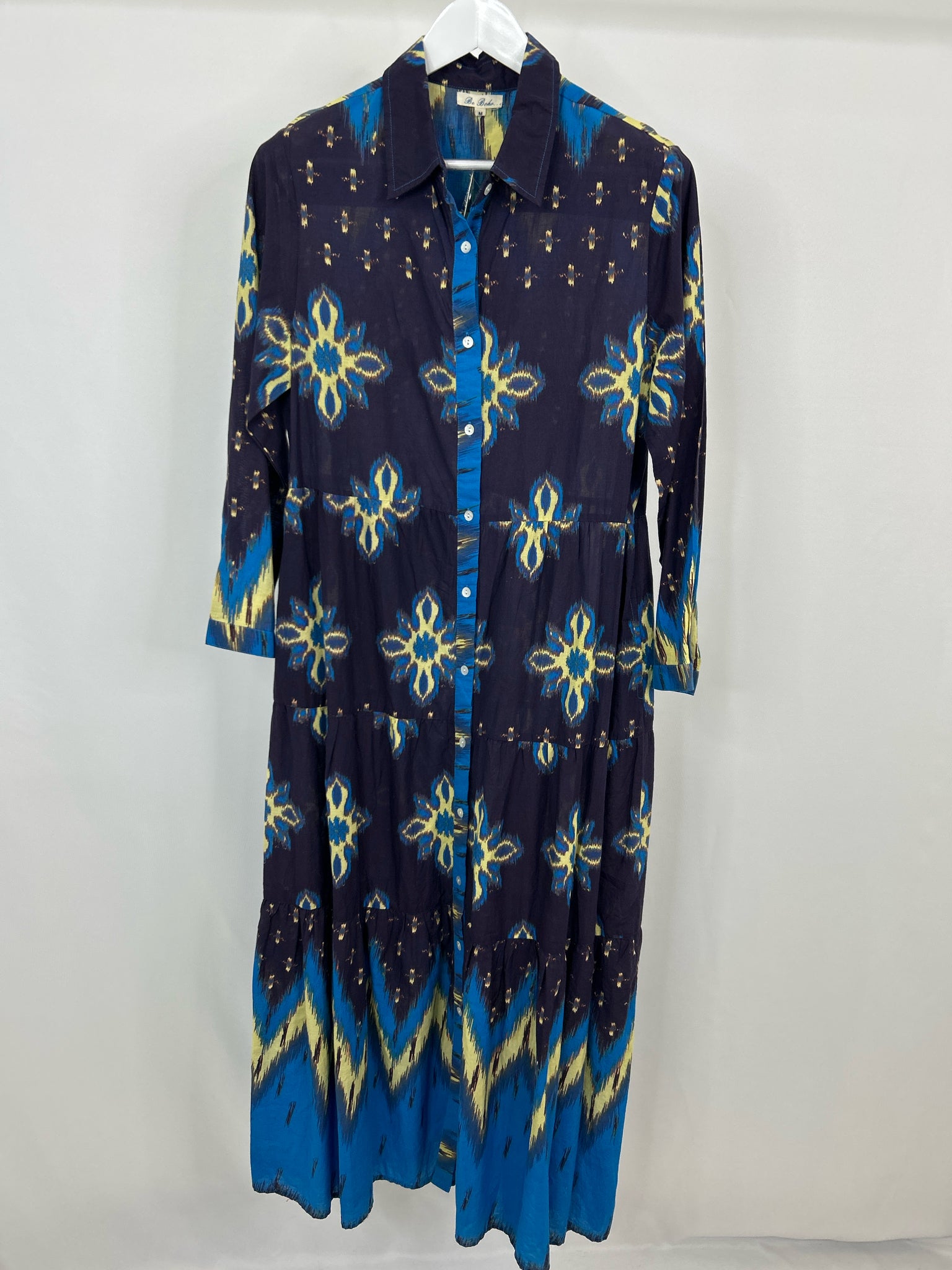 BE BOHO Size M Navy Print Women Dress