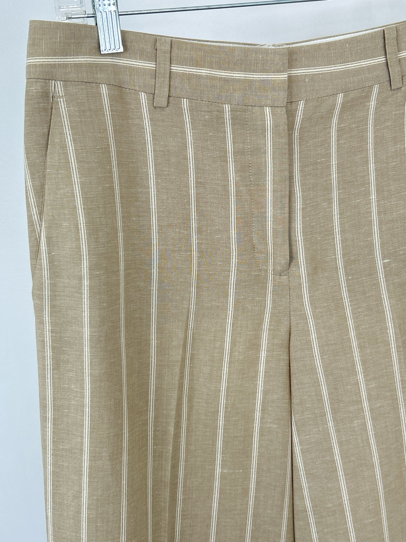ANN TAYLOR Size 4 Beige & White Women Pants