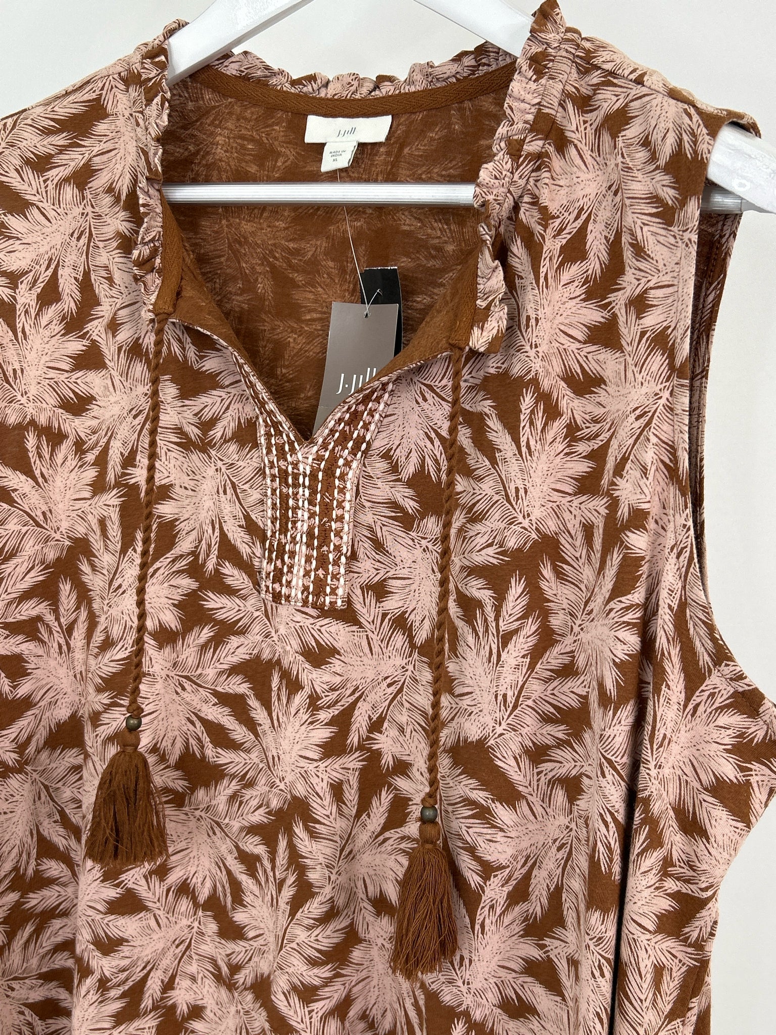 J. Jill Size XL burnt orange print Women Top