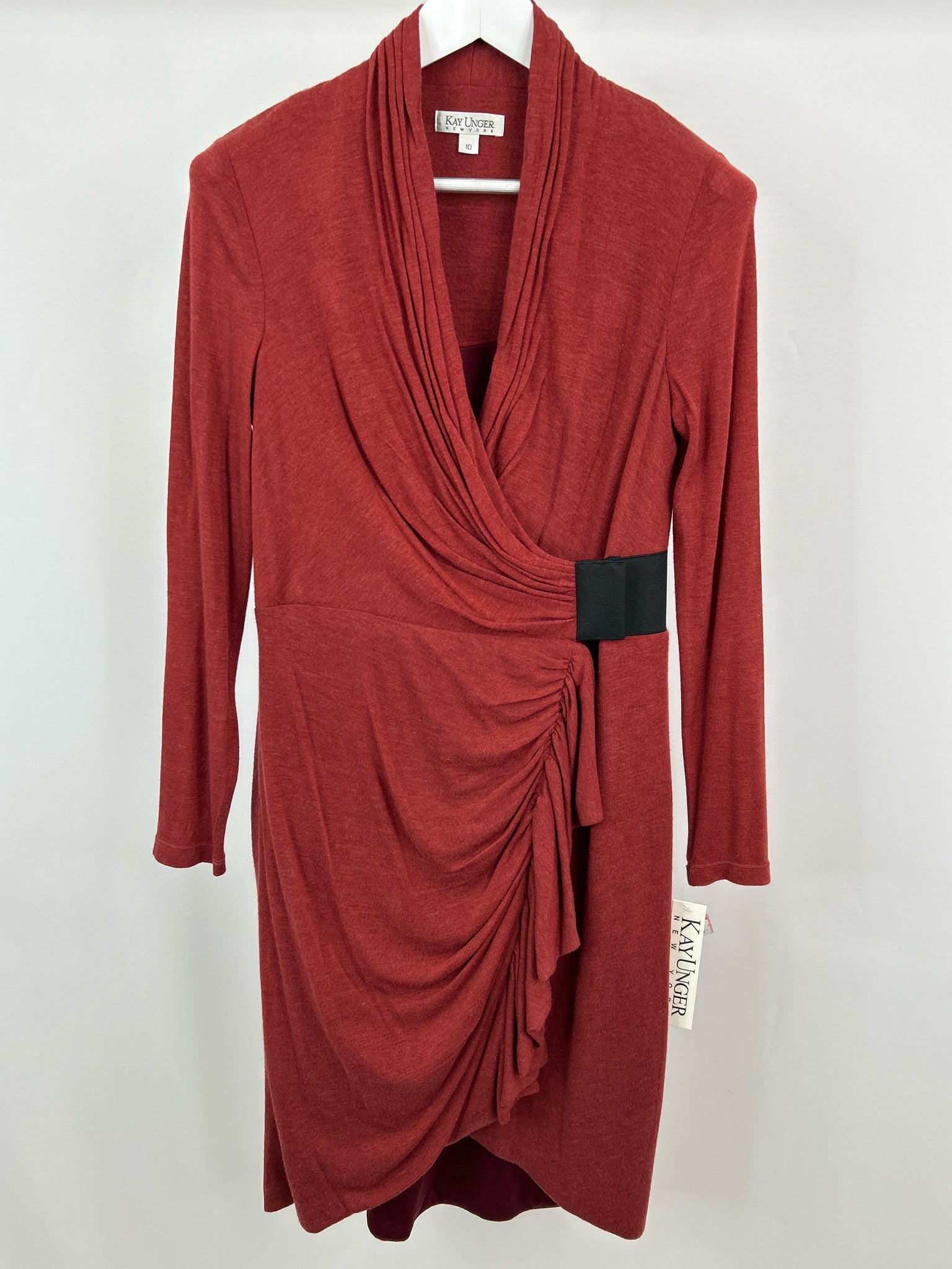 KAY UNGER Size 10 Red Women Dress