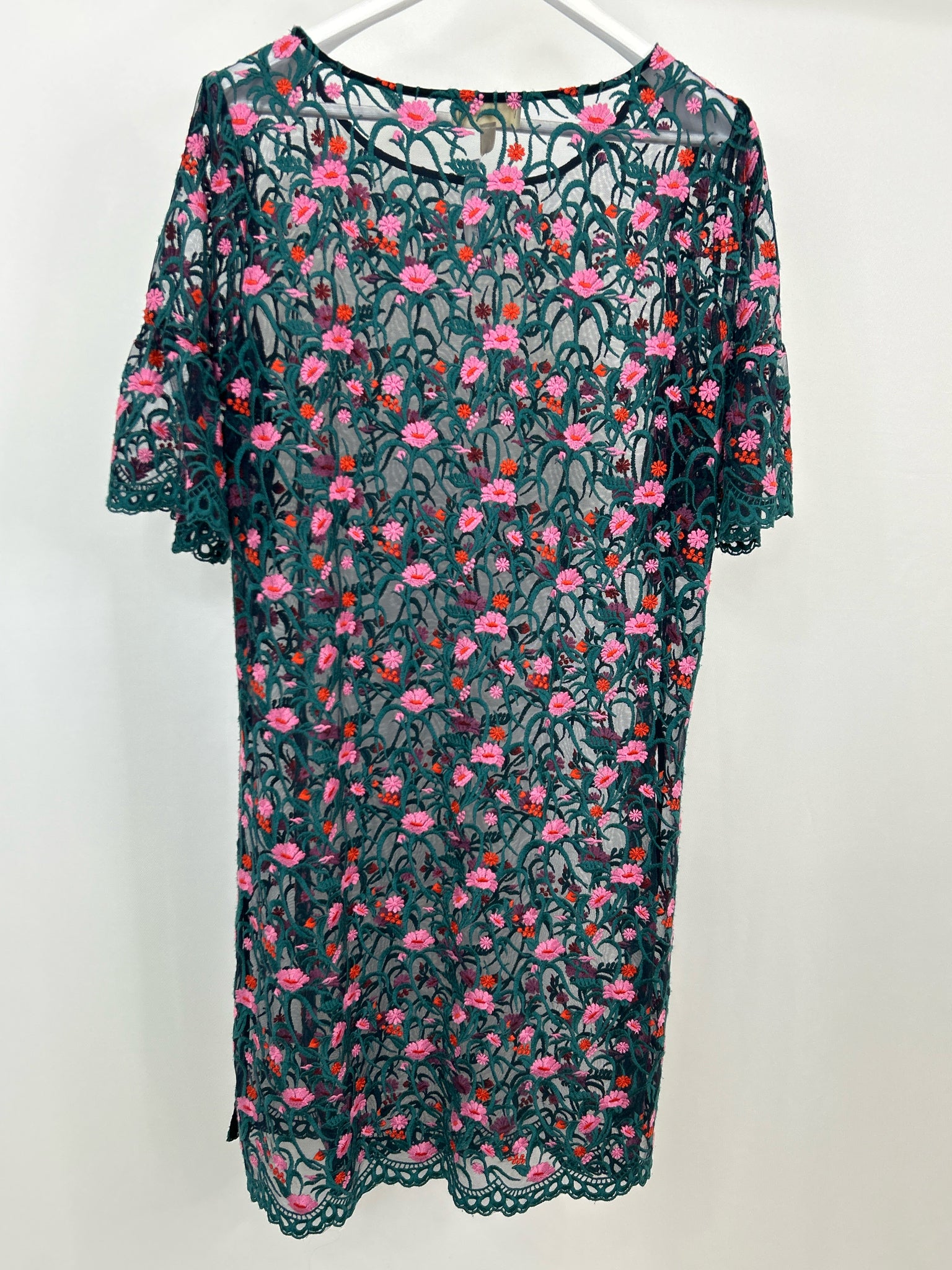 MOULINETTE SOEURS Size XL Green & Pink Women Dress