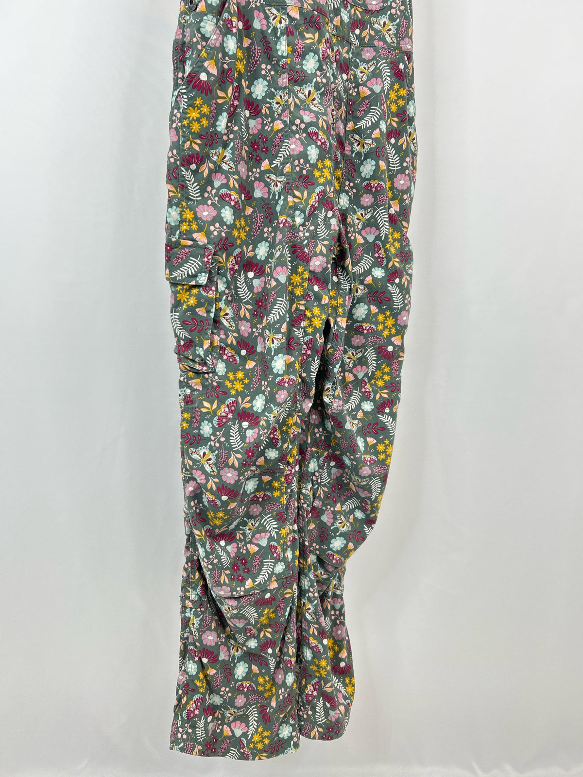 DULUTH TRADING COMPANY Size L Green Floral Women Overall