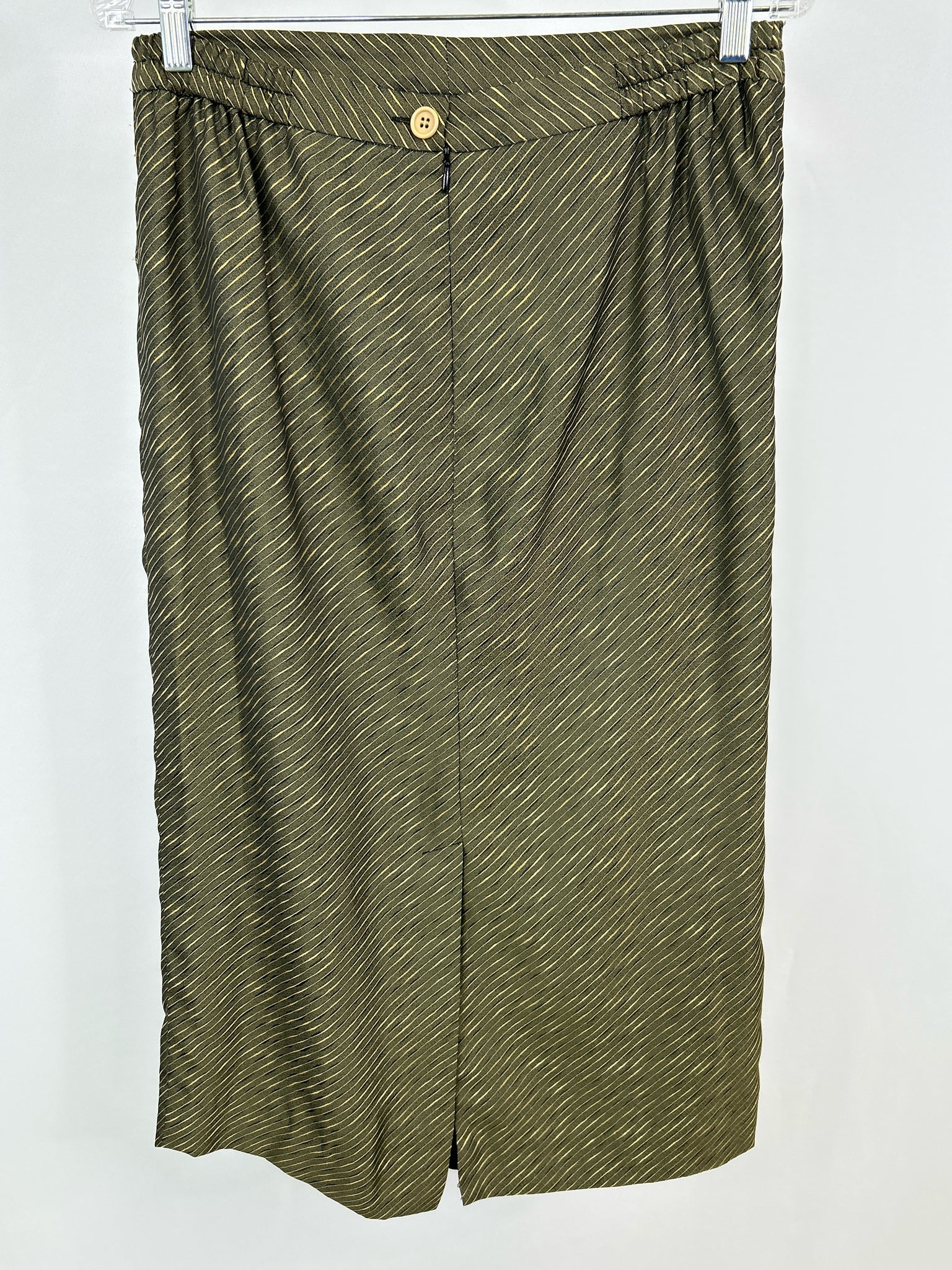 MOSHITA COUTURE Size M/L Green Print Women 2-Piece Blazer W/ Skirt