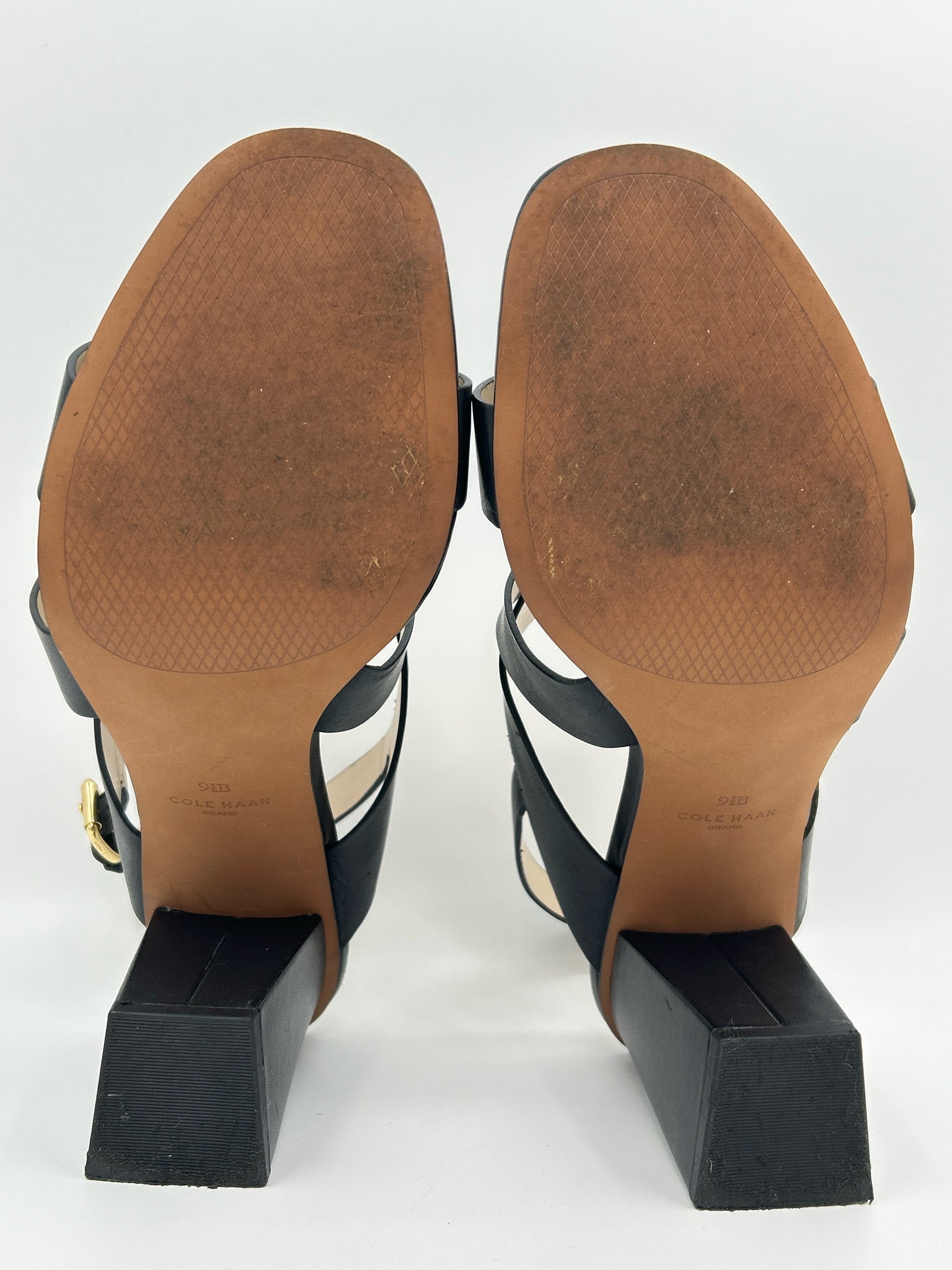 COLE HAAN Size 9.5B Black Women Sandal