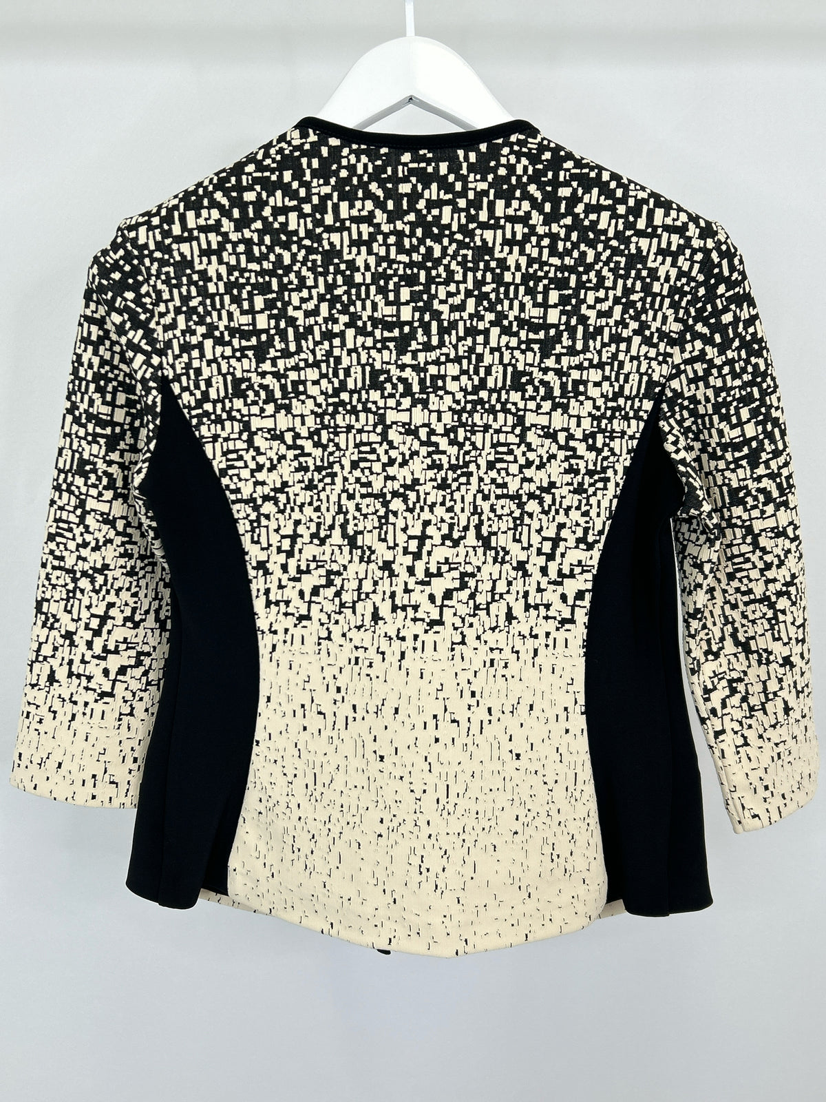JOSEPH RIBKOFF Size 8 Black and White Women Jacket