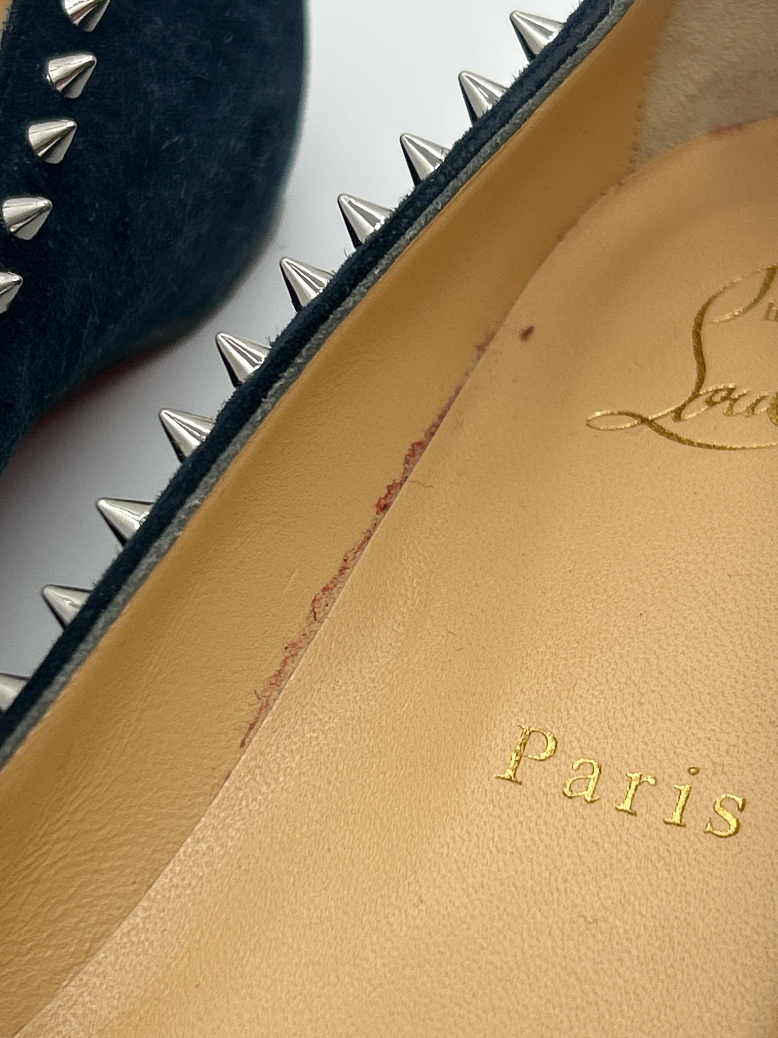 CHRISTIAN LOUBOUTIN Size 37 Navy Women Flats