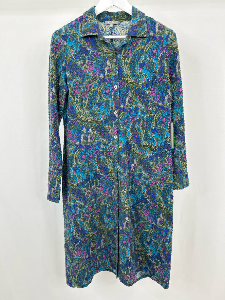 HABITAT Women Size S Blue Print Dress