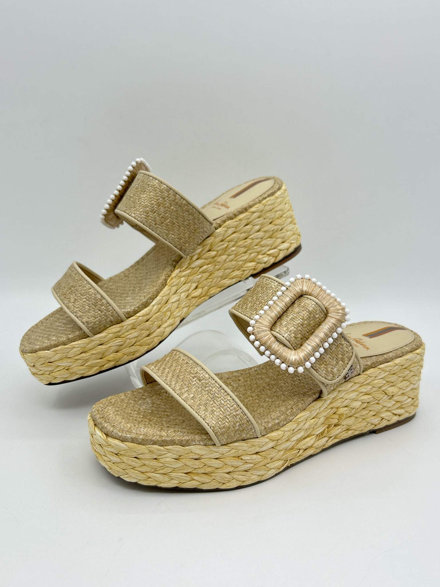 SAM EDELMAN Size 8M Beige Women Sandal