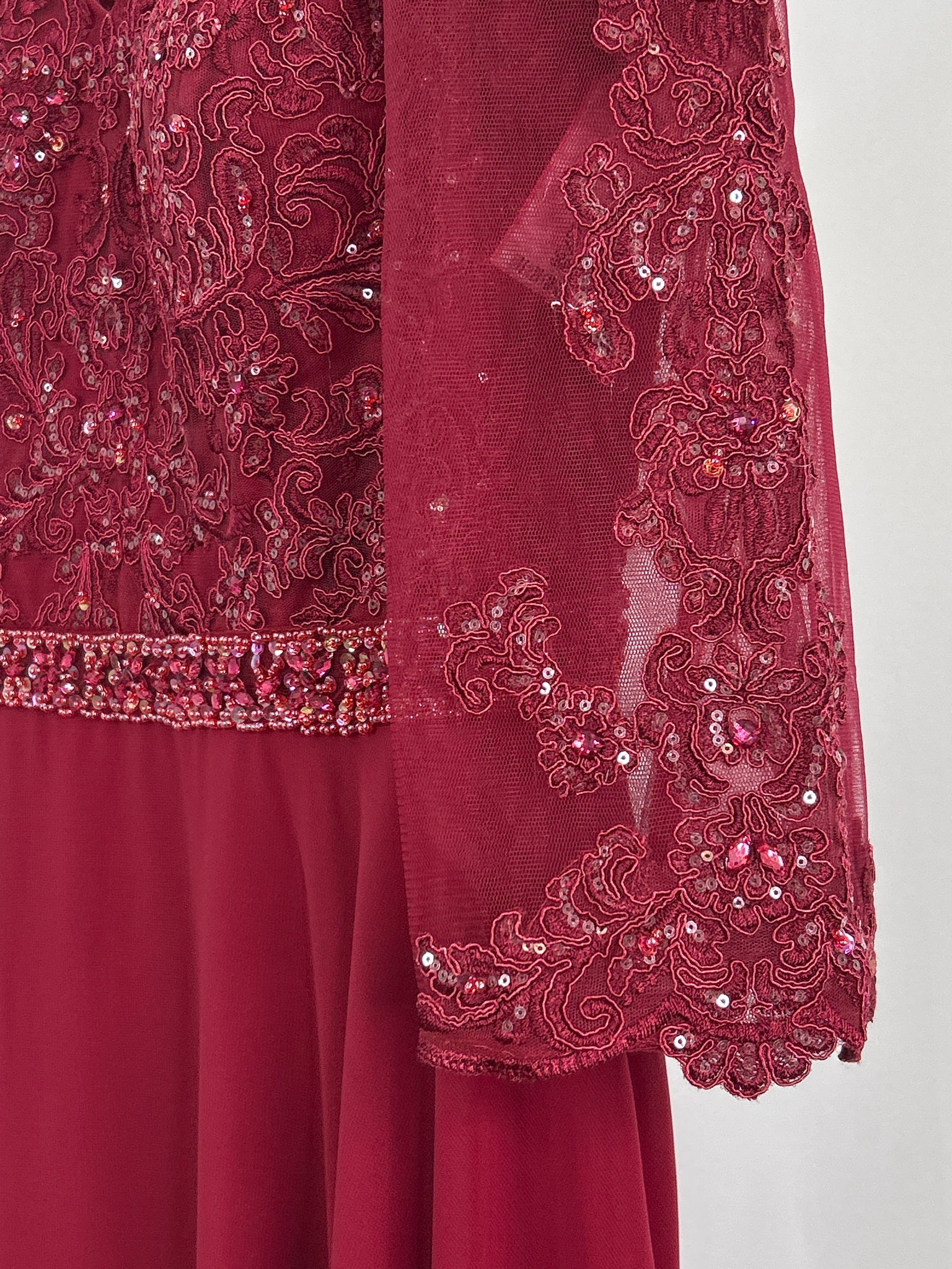 JJS HOUSE Size L Red Women Dress