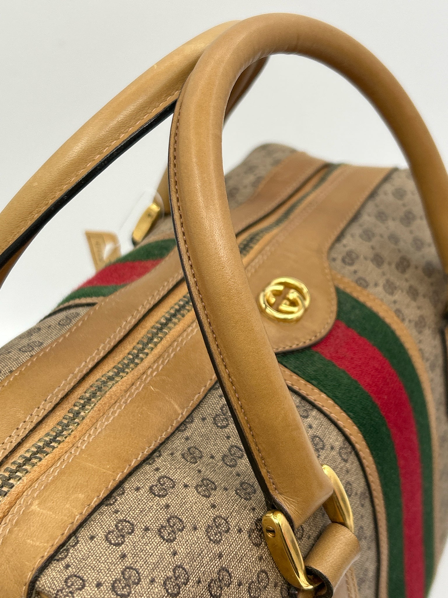 GUCCI Vintage Brown Monogram Women Purse