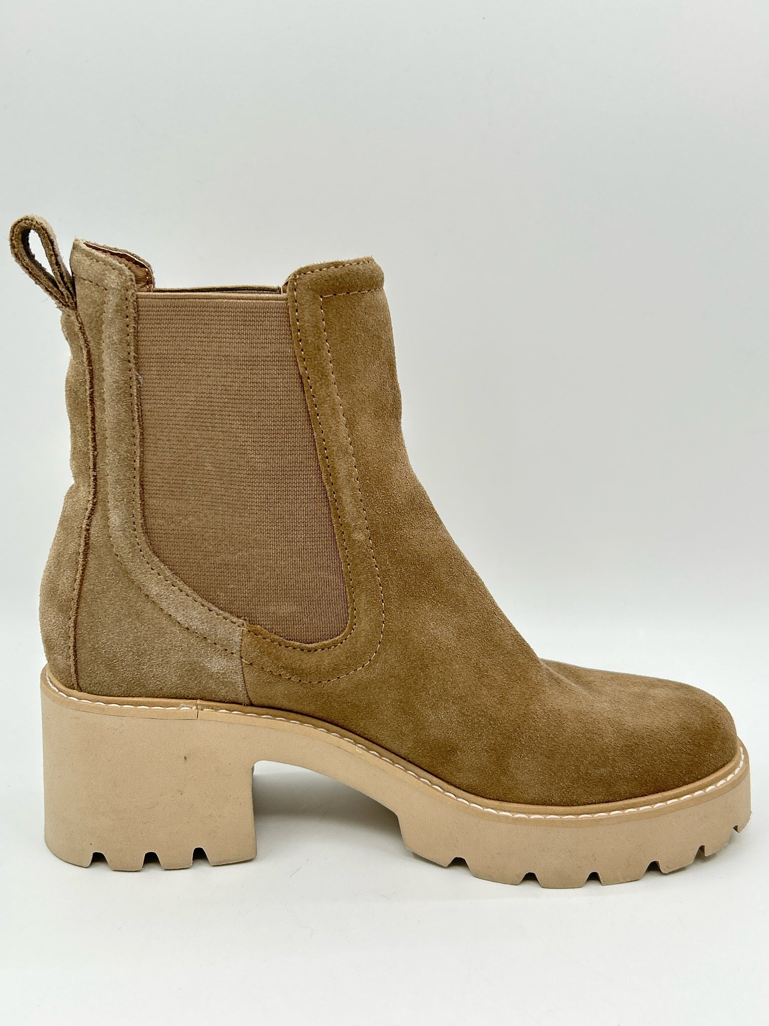 DOLCE VITA Size 7.5 Taupe Women Booties