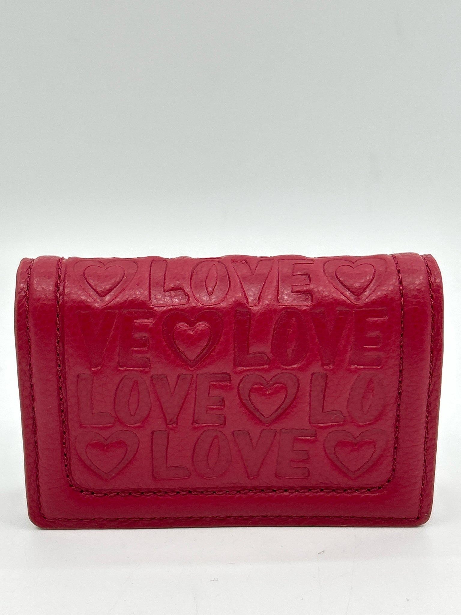 BRIGHTON Red Leather Card Holder NWT