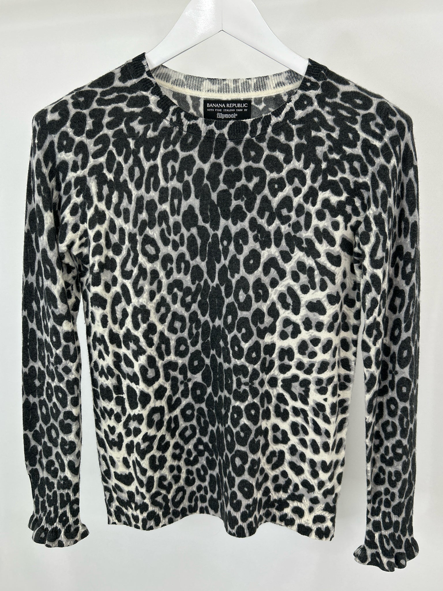 BANANA REPUBLIC Size XS Gray print Women Sweater