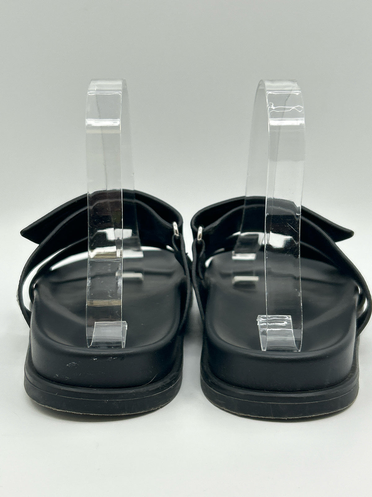 HERMÈS Size 39 Black Women Sandal
