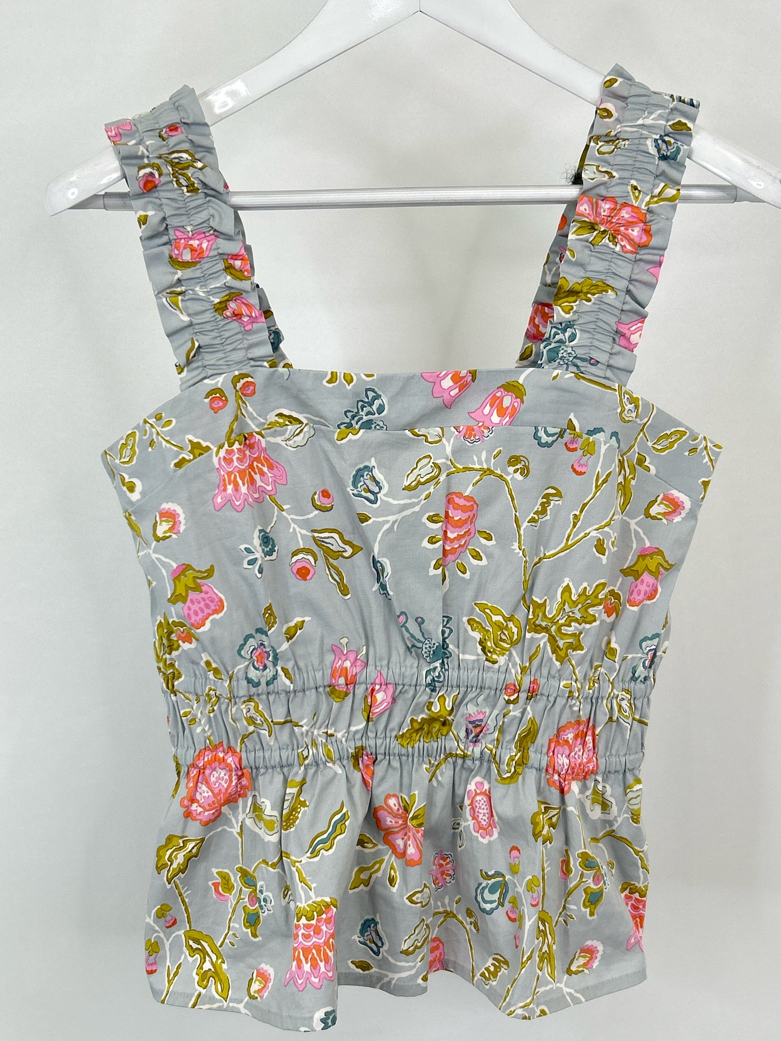 SPARTINA 449 Size S Blue floral Women's Tank Top